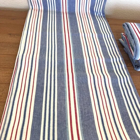 1 Crate&Barrel Tablecloth - Concord - Red, White & Blue - Like New - Picture 2 of 8